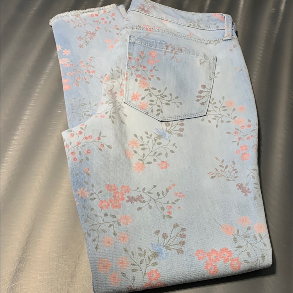 Jessica Simpson Kiss Me Super Skinny Floral Jeans Size 27 - Picture 2 of 9